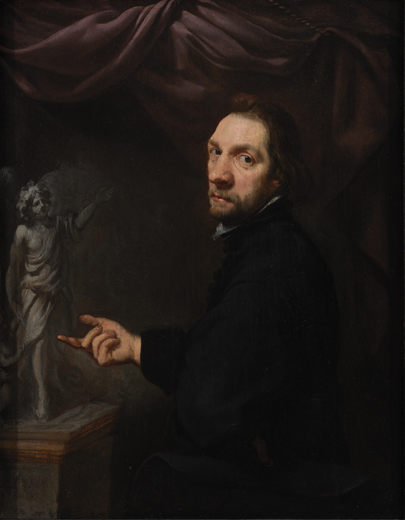 Portrait of Andries Rademaker, Notary, Displaying a Statuette